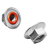 Metric Hex Flange Sealing Nut - Silicone O-Ring