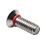 Metric Phillips Flat Head Sealing Screw - Silicone O-Ring